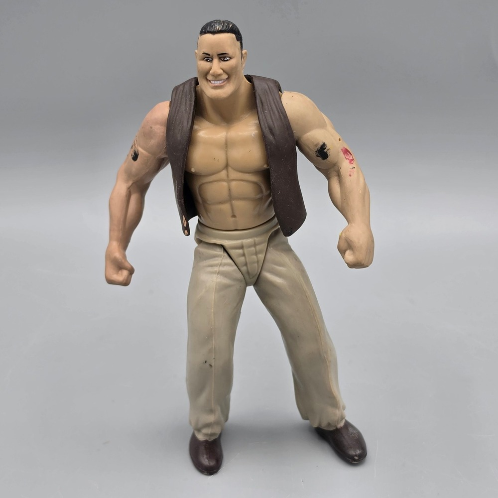 Jakks Pacific Action Figure Brown The Rock WWE 1998 Vintage Wrestling